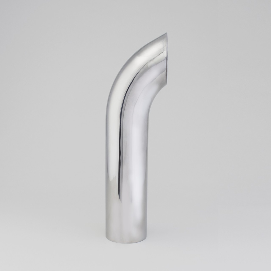 STACK PIPE, CURVED 5 IN (127 MM) OD X 24 IN (610 MM) CHROME
